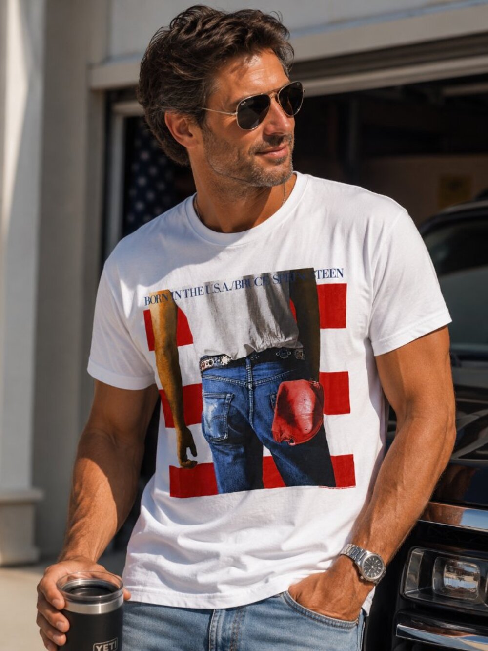 NWT Bruce Springsteen Born in the U.S.A. Rock & Roll Hall of Fame Graphic Tee
